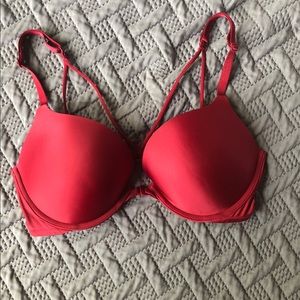 Sultry, red Victoria’s Secret push-up